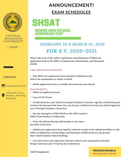 Senior High School Admission Test .